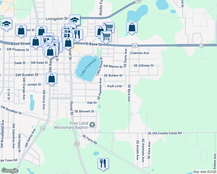 map of restaurants, bars, coffee shops, grocery stores, and more near 232 Park Loop in Madison