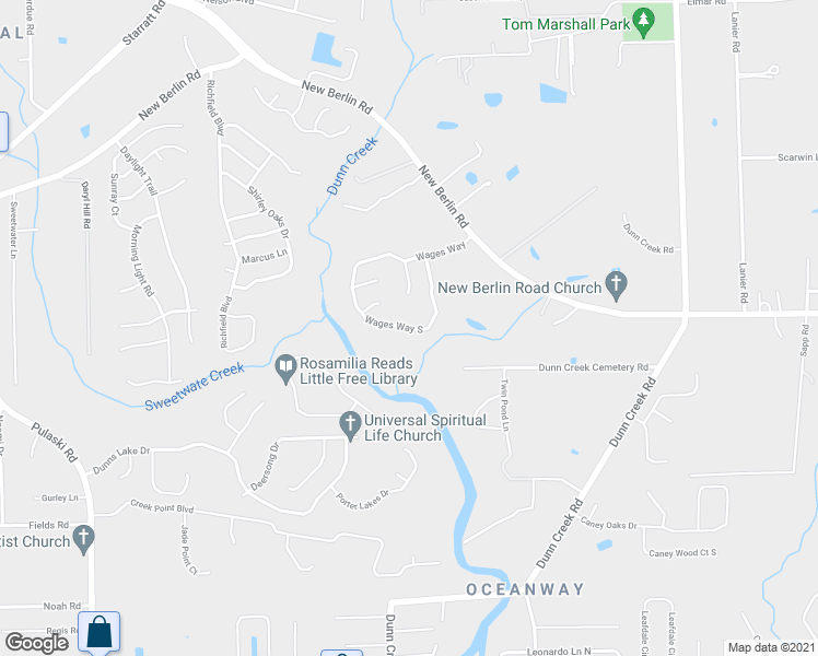 map of restaurants, bars, coffee shops, grocery stores, and more near 1975 Wages Way South in Jacksonville