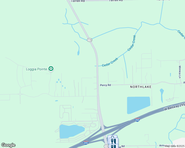 map of restaurants, bars, coffee shops, grocery stores, and more near 12810 Lem Turner Road in Jacksonville