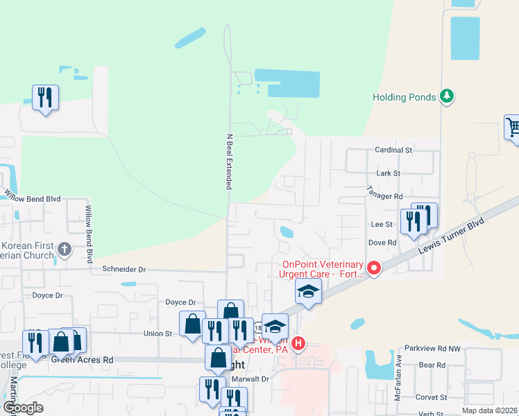 map of restaurants, bars, coffee shops, grocery stores, and more near 1915 Mistral Lane West in Fort Walton Beach