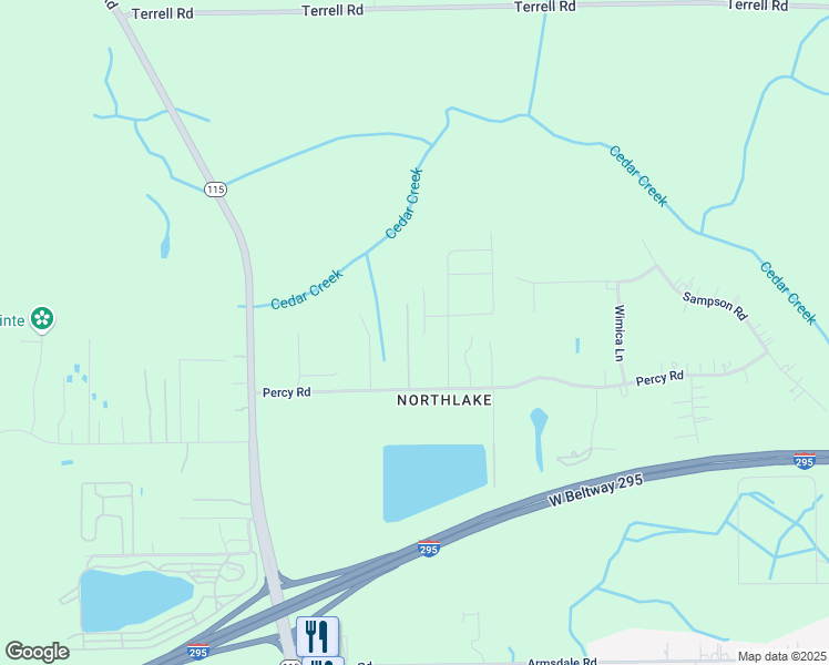 map of restaurants, bars, coffee shops, grocery stores, and more near 3201 Percy Road in Jacksonville