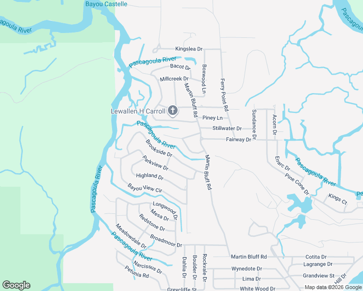 map of restaurants, bars, coffee shops, grocery stores, and more near 2001-2115 Hemlock Dr in Gautier