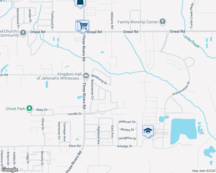 map of restaurants, bars, coffee shops, grocery stores, and more near 12288 Windward Drive in Gulfport