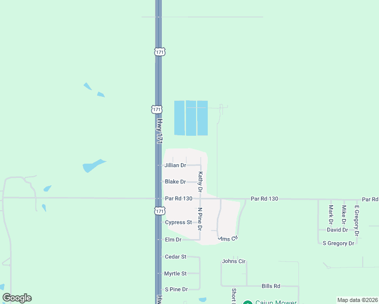 map of restaurants, bars, coffee shops, grocery stores, and more near Kathy Drive in Ragley