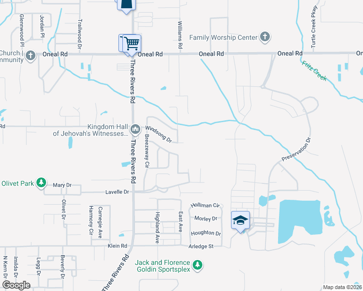 map of restaurants, bars, coffee shops, grocery stores, and more near 12288 Windward Drive in Gulfport