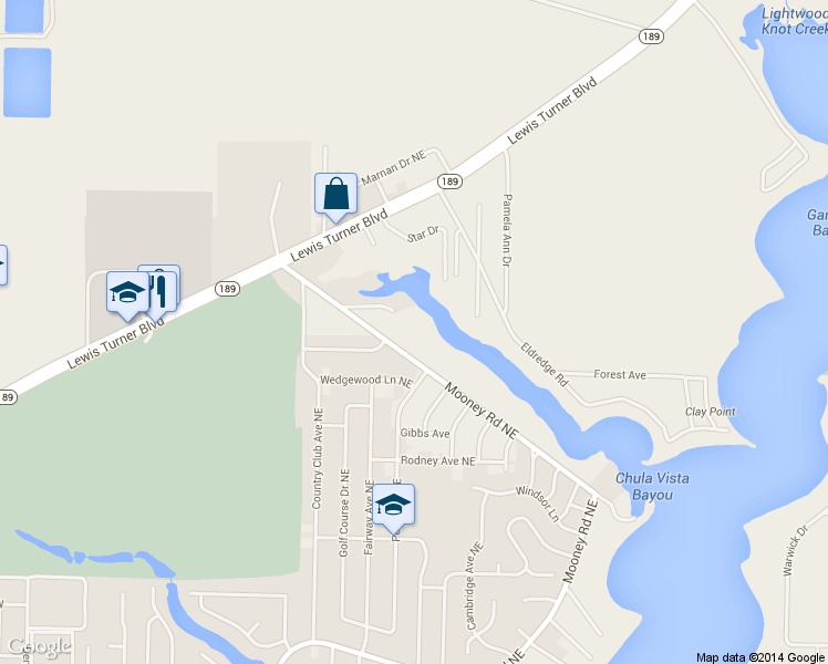 map of restaurants, bars, coffee shops, grocery stores, and more near 37 Mooney Rd NE in Fort Walton Beach