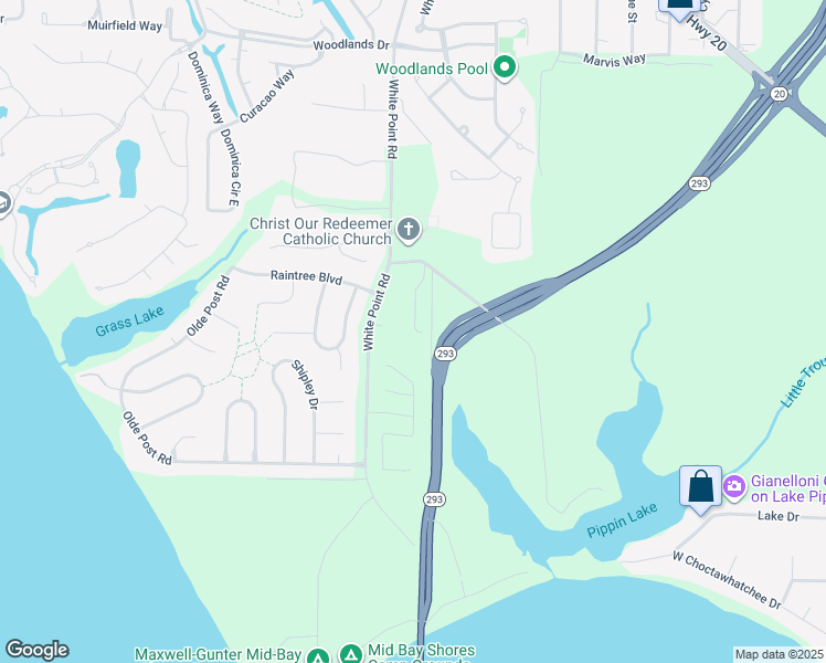 map of restaurants, bars, coffee shops, grocery stores, and more near 1268 Laura Lane in Niceville
