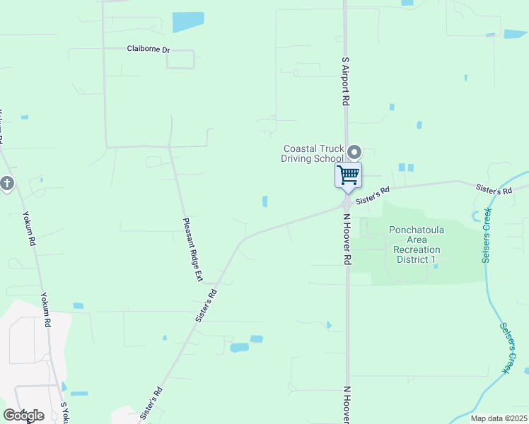 map of restaurants, bars, coffee shops, grocery stores, and more near 18819 Sister's Road in Ponchatoula