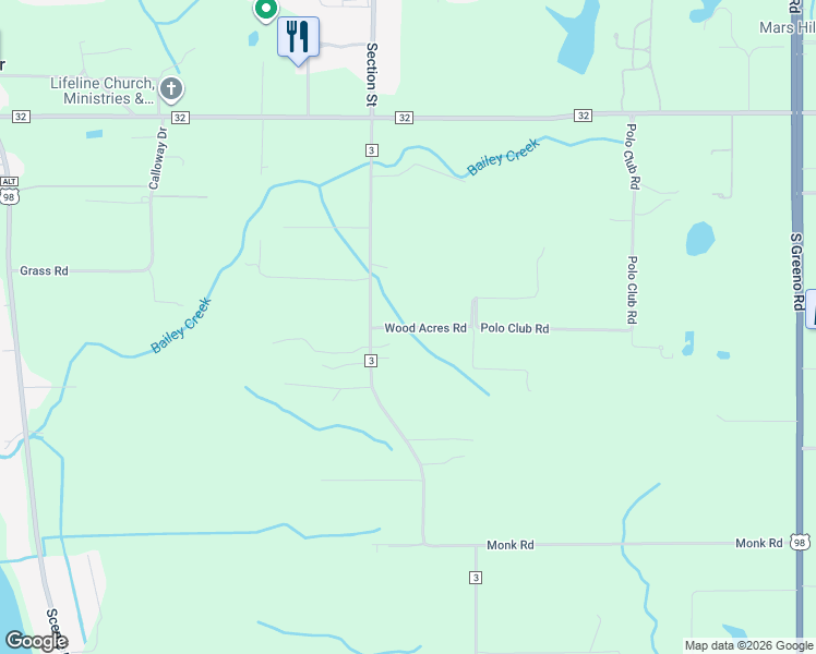 map of restaurants, bars, coffee shops, grocery stores, and more near 7444 Wood Acres Rd in Fairhope