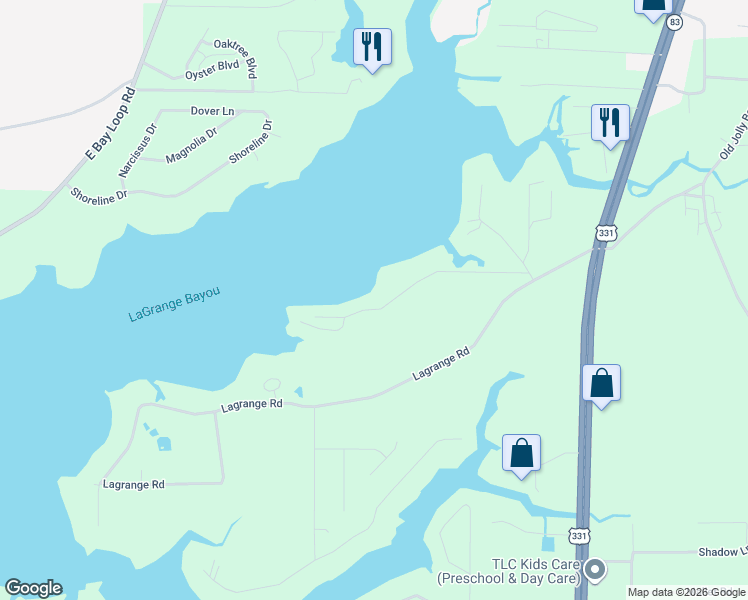 map of restaurants, bars, coffee shops, grocery stores, and more near 432 Holly Point Rd in Freeport