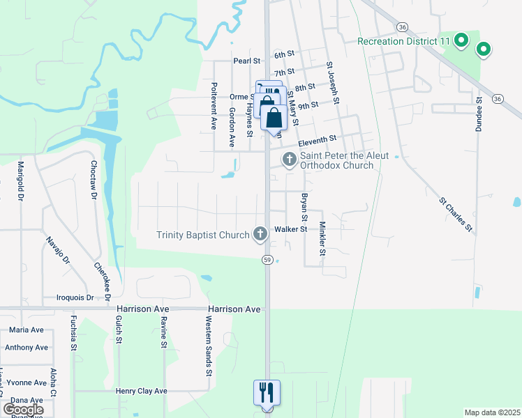 map of restaurants, bars, coffee shops, grocery stores, and more near 71196 Barque Place in Abita Springs