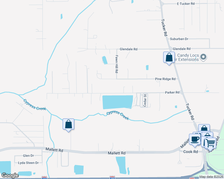 map of restaurants, bars, coffee shops, grocery stores, and more near 11590-14204 Parker Road in Vancleave