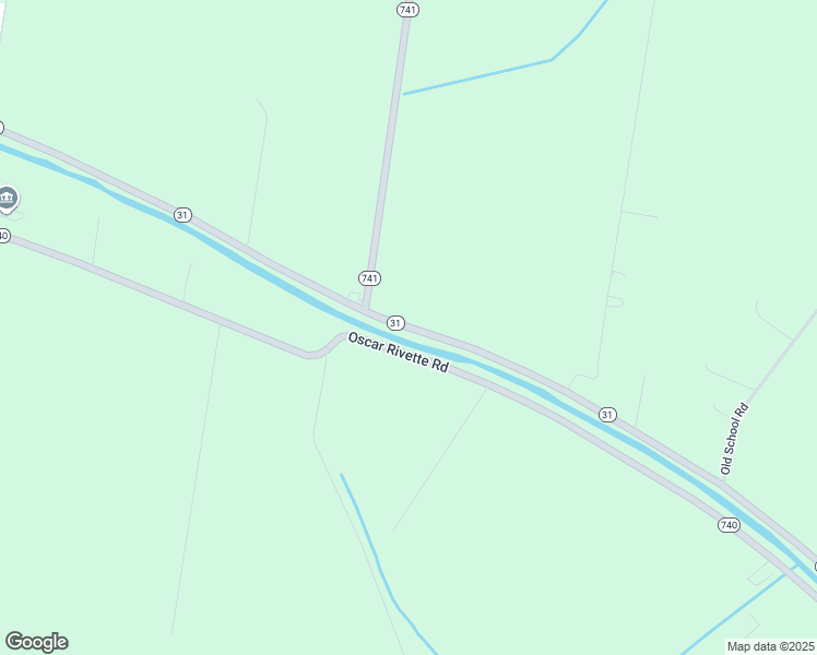 map of restaurants, bars, coffee shops, grocery stores, and more near 2461 Oscar Rivette Road in Arnaudville