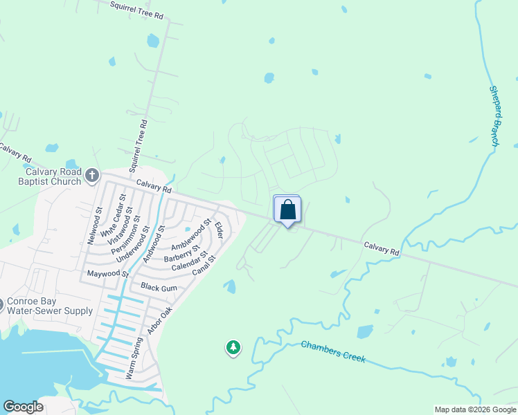 map of restaurants, bars, coffee shops, grocery stores, and more near 11869 Calvary Road in Willis