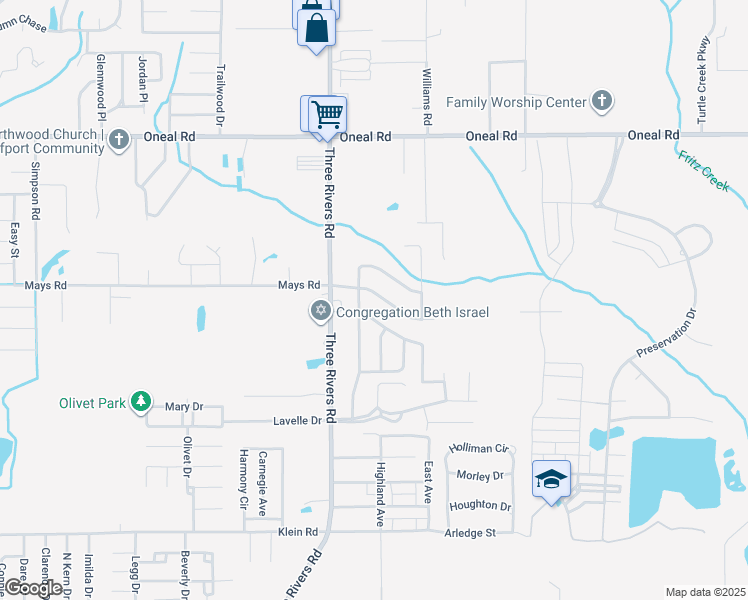 map of restaurants, bars, coffee shops, grocery stores, and more near 13465 Windsong Drive in Gulfport