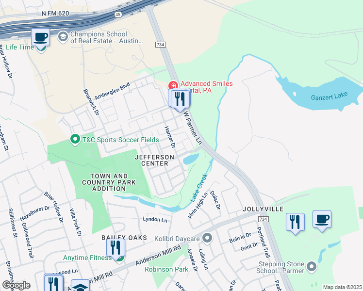 map of restaurants, bars, coffee shops, grocery stores, and more near 13700 Sage Grouse Drive in Austin