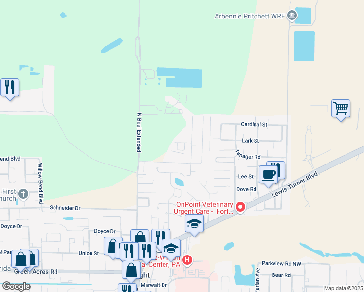 map of restaurants, bars, coffee shops, grocery stores, and more near 1234 Sharif Drive in Fort Walton Beach