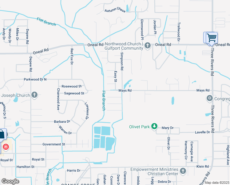 map of restaurants, bars, coffee shops, grocery stores, and more near 66 Opal Cove in Gulfport
