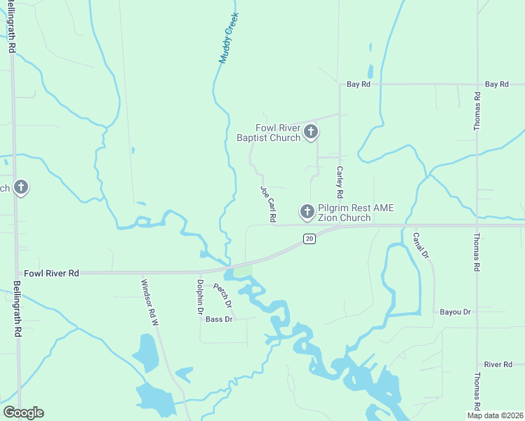 map of restaurants, bars, coffee shops, grocery stores, and more near 10804 Joe Carl Road in Theodore