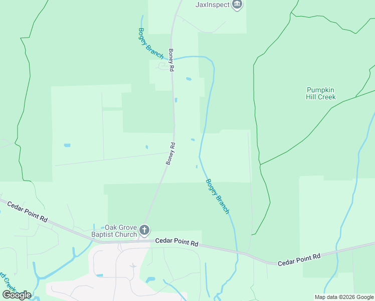 map of restaurants, bars, coffee shops, grocery stores, and more near 12867 Boney Road in Jacksonville