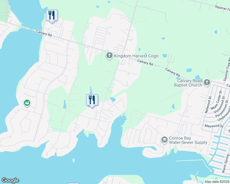 map of restaurants, bars, coffee shops, grocery stores, and more near 14187 Shepard Hill Road in Willis