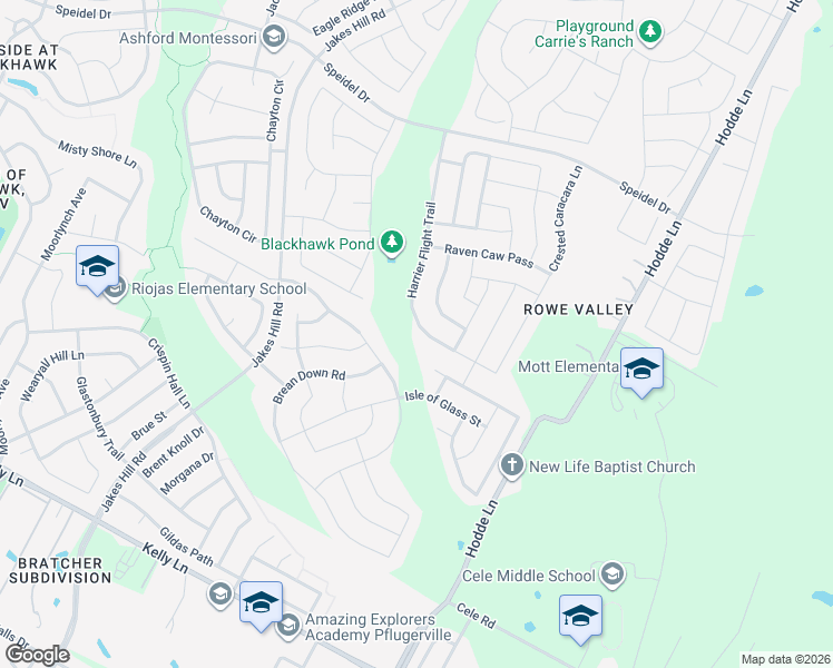 map of restaurants, bars, coffee shops, grocery stores, and more near 19928 Harrier Flight Trail in Pflugerville