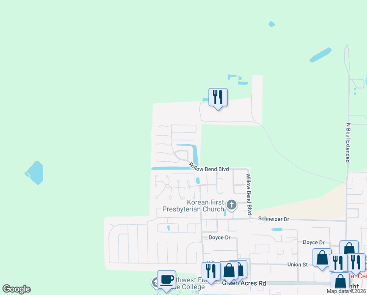 map of restaurants, bars, coffee shops, grocery stores, and more near 1720 Colonial Court in Fort Walton Beach