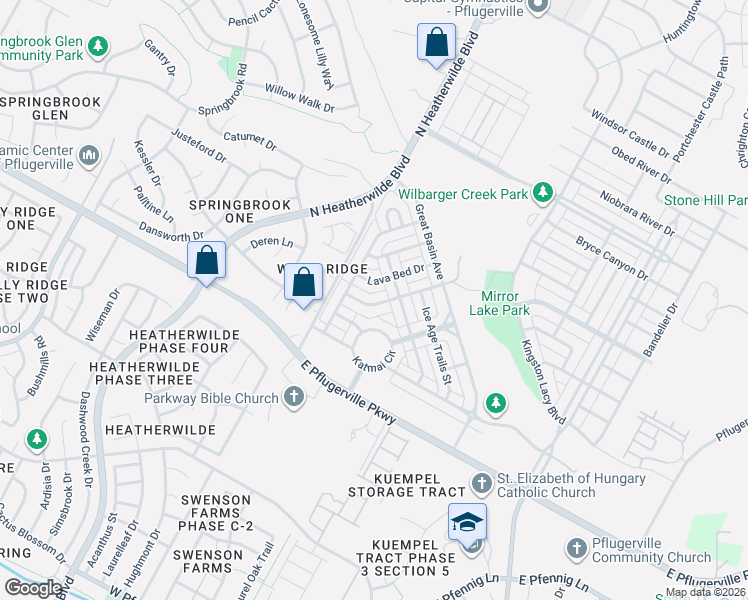 map of restaurants, bars, coffee shops, grocery stores, and more near 116 Yucca House Drive in Pflugerville