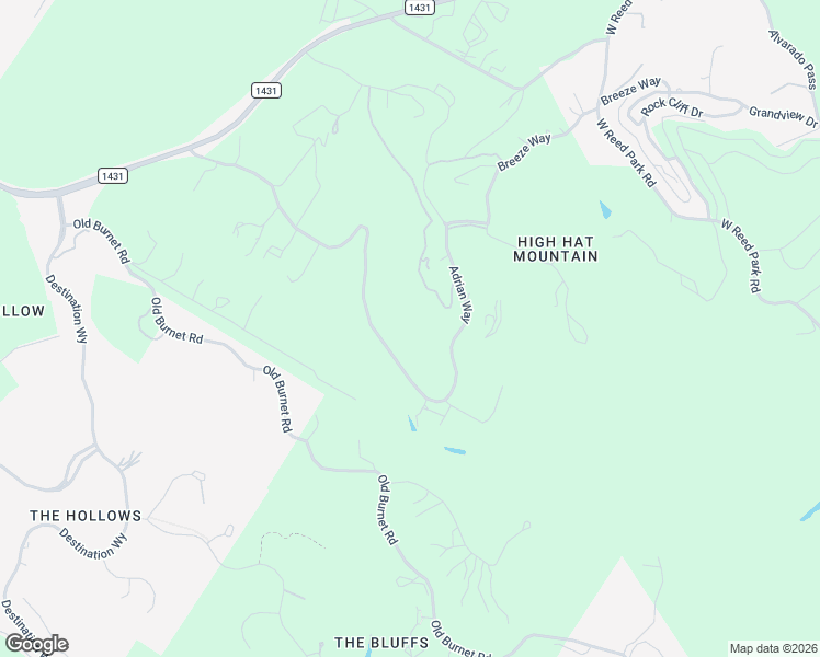 map of restaurants, bars, coffee shops, grocery stores, and more near 19300 Adrian Way in Jonestown