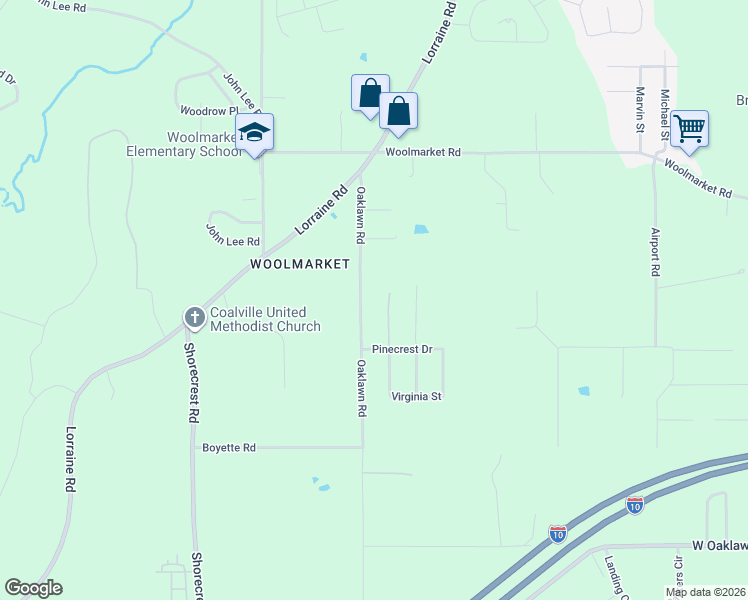 map of restaurants, bars, coffee shops, grocery stores, and more near 12291-12305 Evelyn Avenue in Biloxi