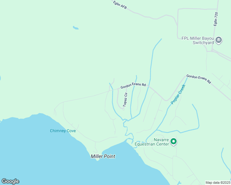 map of restaurants, bars, coffee shops, grocery stores, and more near 3642 Topaz Circle in Navarre