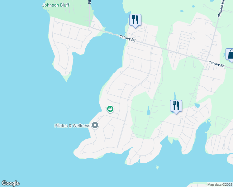 map of restaurants, bars, coffee shops, grocery stores, and more near 14730 Laguna Way in Willis
