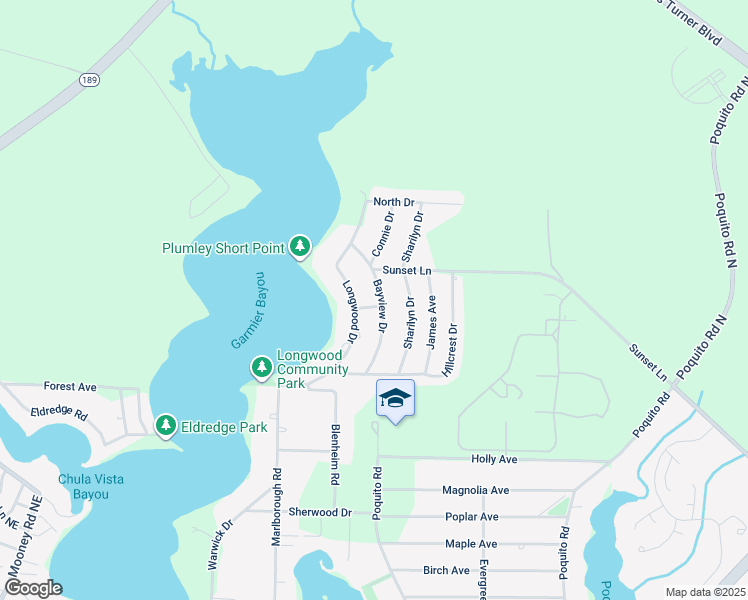 map of restaurants, bars, coffee shops, grocery stores, and more near 11 Bayview Drive in Shalimar