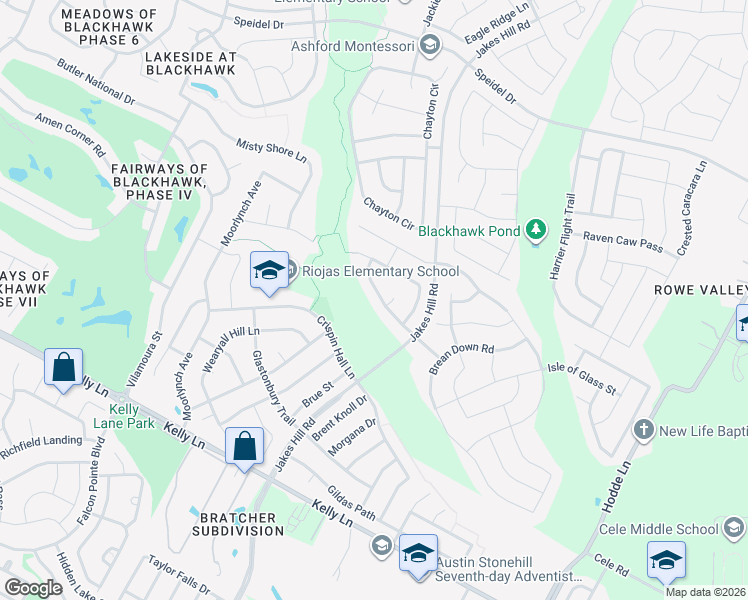 map of restaurants, bars, coffee shops, grocery stores, and more near 3409 Grail Hollows Road in Pflugerville