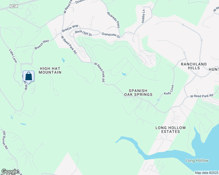 map of restaurants, bars, coffee shops, grocery stores, and more near 18319 West Reed Park Road in Jonestown
