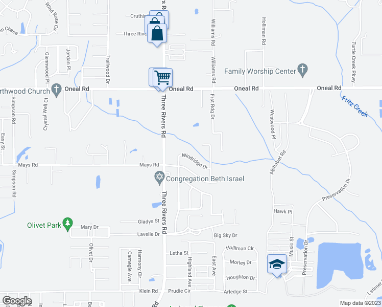 map of restaurants, bars, coffee shops, grocery stores, and more near 13472 Windridge Drive in Gulfport