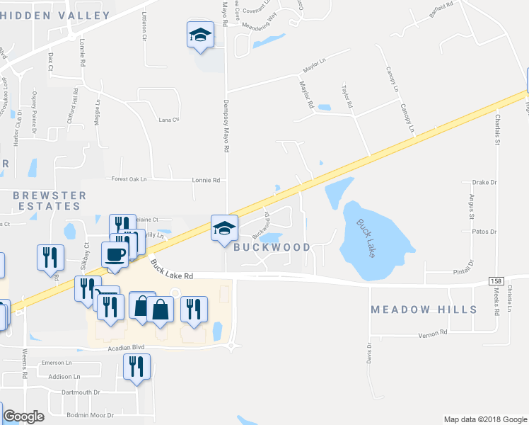 map of restaurants, bars, coffee shops, grocery stores, and more near 4142 Bothwell Terrace in Tallahassee