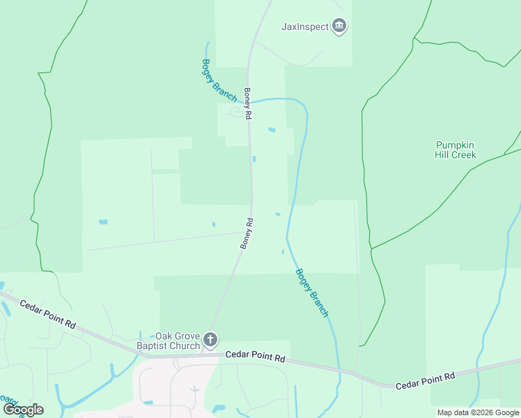 map of restaurants, bars, coffee shops, grocery stores, and more near 12867 Boney Road in Jacksonville