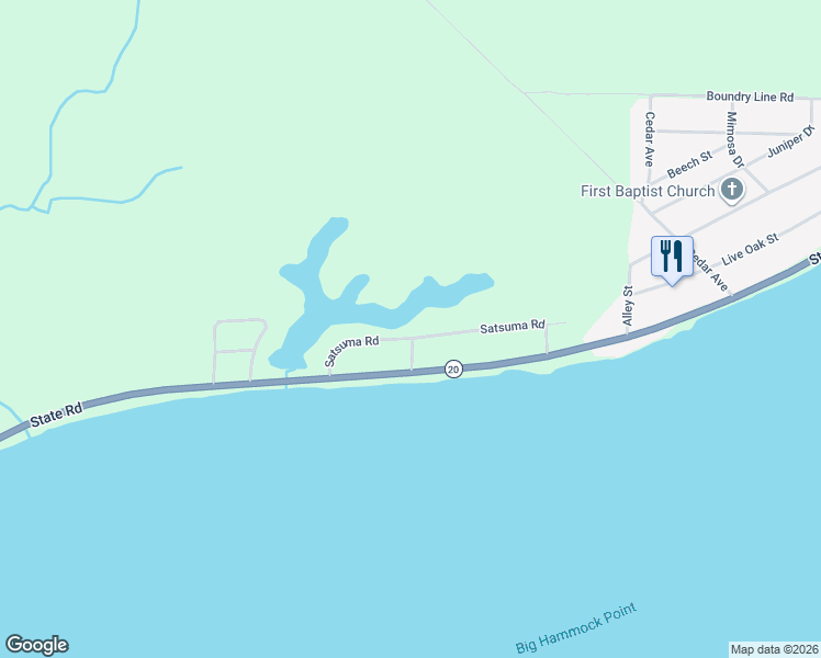 map of restaurants, bars, coffee shops, grocery stores, and more near 630 Satsuma Road in Niceville