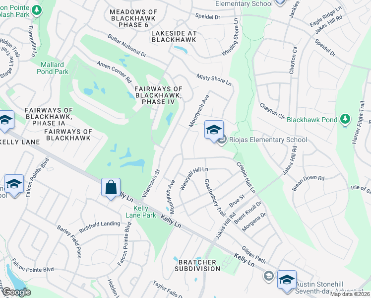 map of restaurants, bars, coffee shops, grocery stores, and more near 19704 Cerridwen Drive in Pflugerville