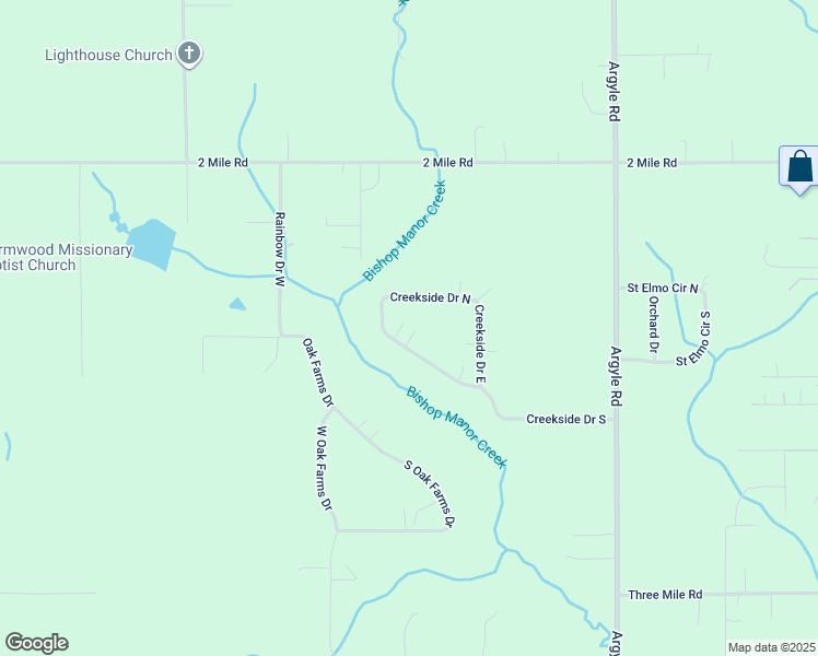 map of restaurants, bars, coffee shops, grocery stores, and more near 9522 Creekside Drive South in Irvington
