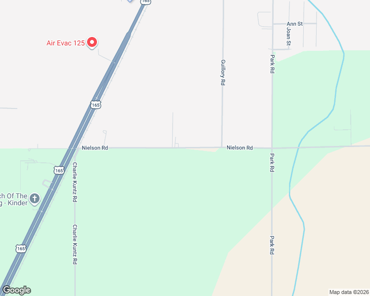 map of restaurants, bars, coffee shops, grocery stores, and more near 351 Nielson Road in Kinder