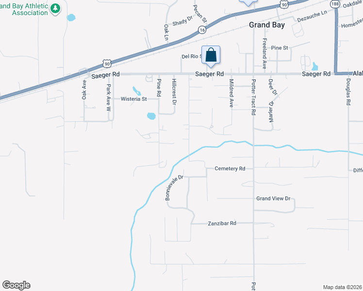 map of restaurants, bars, coffee shops, grocery stores, and more near 10770 Grand Avenue in Grand Bay