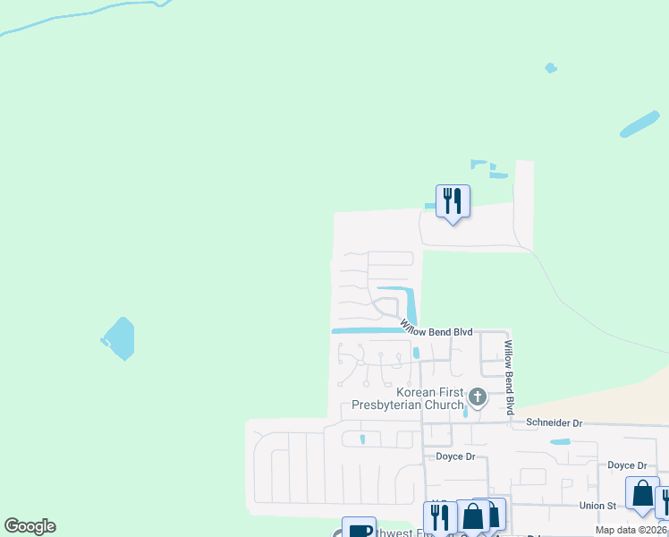 map of restaurants, bars, coffee shops, grocery stores, and more near 2715 Willow Grove Lane in Fort Walton Beach