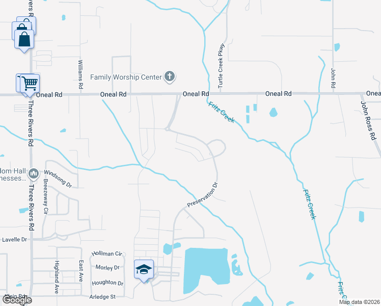 map of restaurants, bars, coffee shops, grocery stores, and more near 12481 Preservation Drive in Gulfport