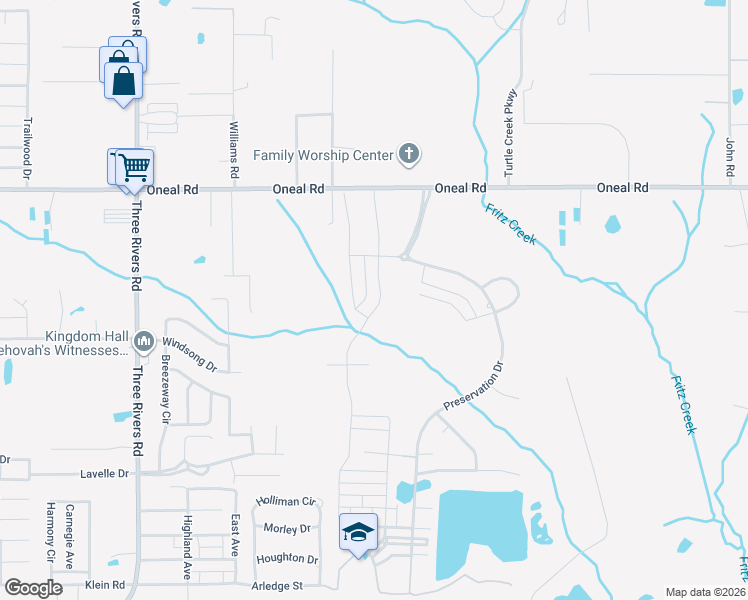 map of restaurants, bars, coffee shops, grocery stores, and more near 12490 Preservation Drive in Gulfport