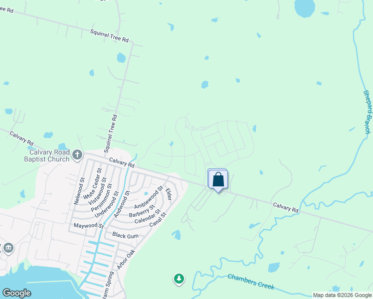 map of restaurants, bars, coffee shops, grocery stores, and more near 11897 Calvary Road in Willis