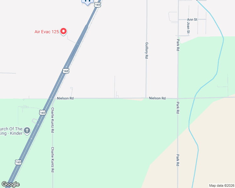 map of restaurants, bars, coffee shops, grocery stores, and more near 351 Nielson Road in Kinder