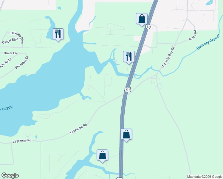 map of restaurants, bars, coffee shops, grocery stores, and more near 130 Lagrange Road in Freeport
