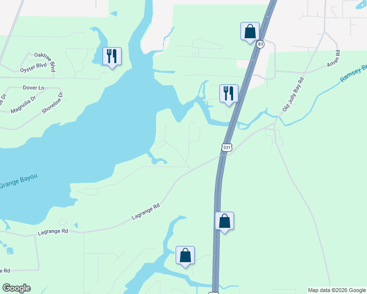 map of restaurants, bars, coffee shops, grocery stores, and more near 89 Old Oak Road in Freeport